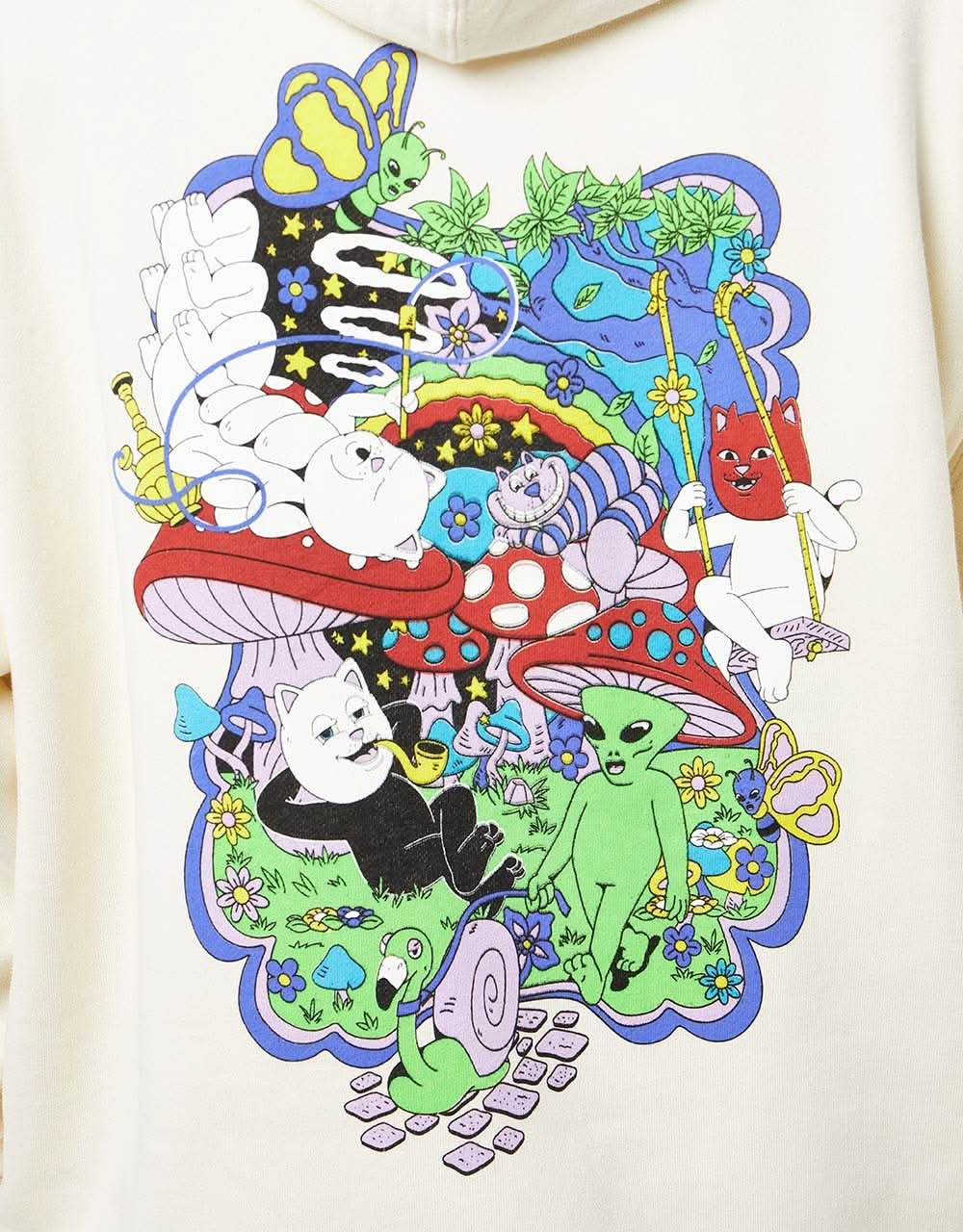 RIPNDIP Rabbit Hole Pullover Hoodie - Bone