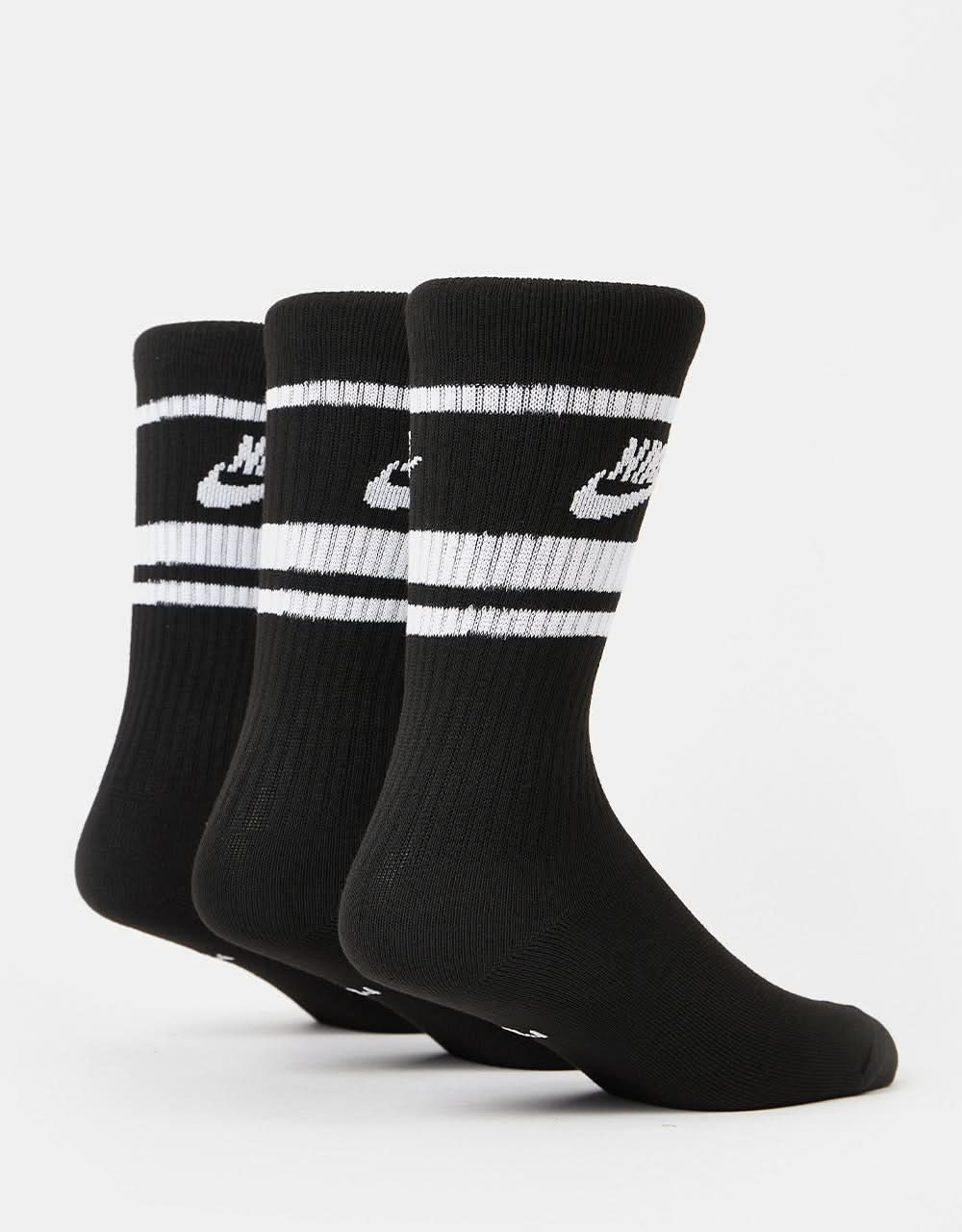 Nike Sportswear Everyday Essential 3 Pack Socks - Black/White