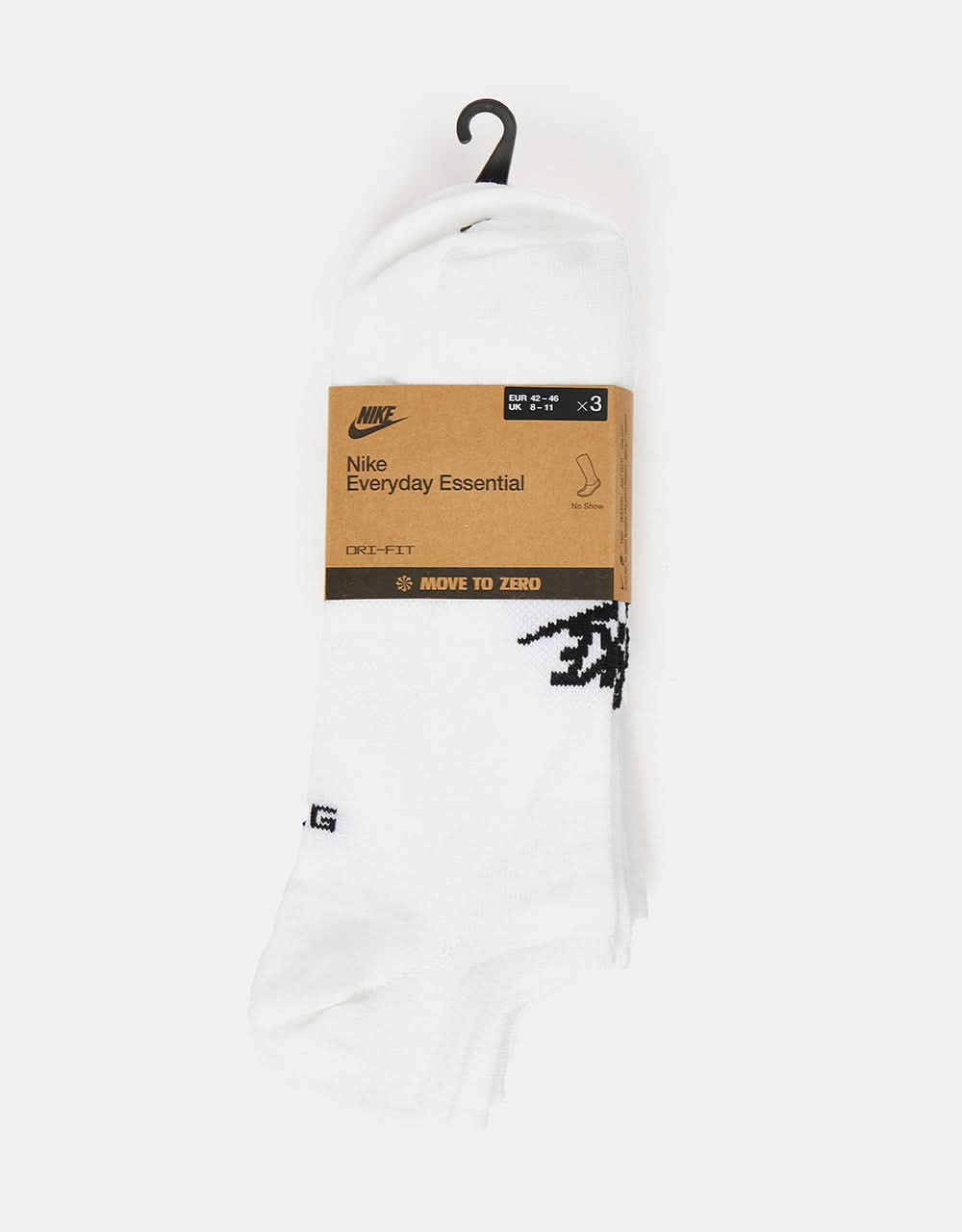 Nike Everyday Essentials No Show 3 Pack Socks - White/Black