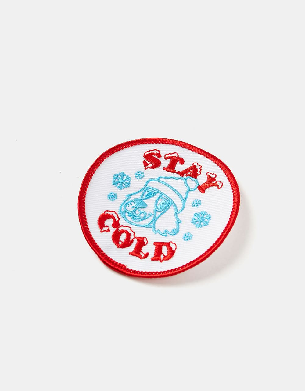 Route One Stay Cold Embroidered Patch - White