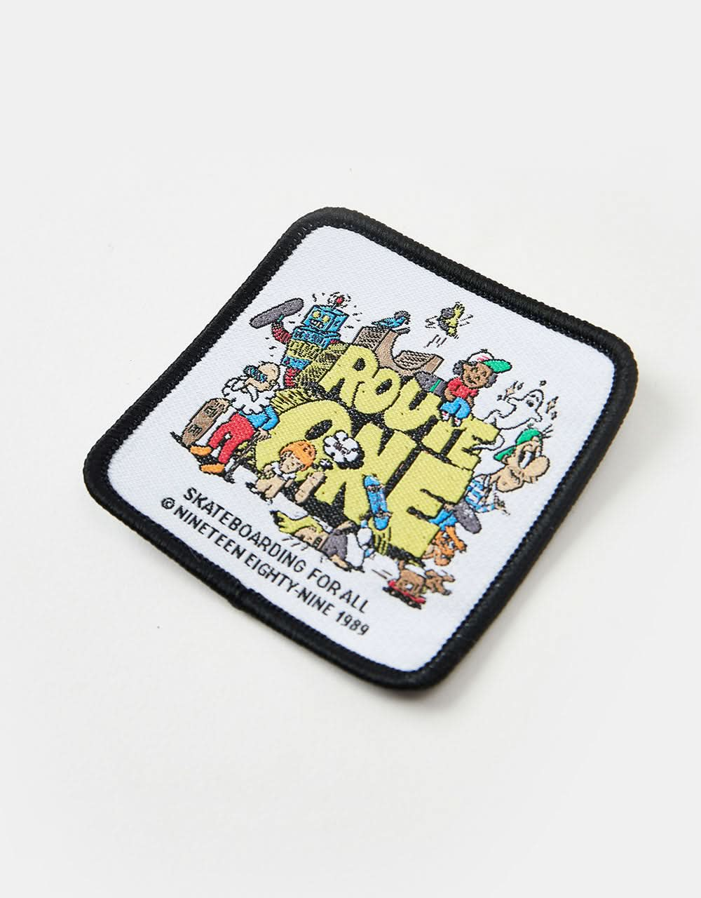 Route One For All Woven Patch - White