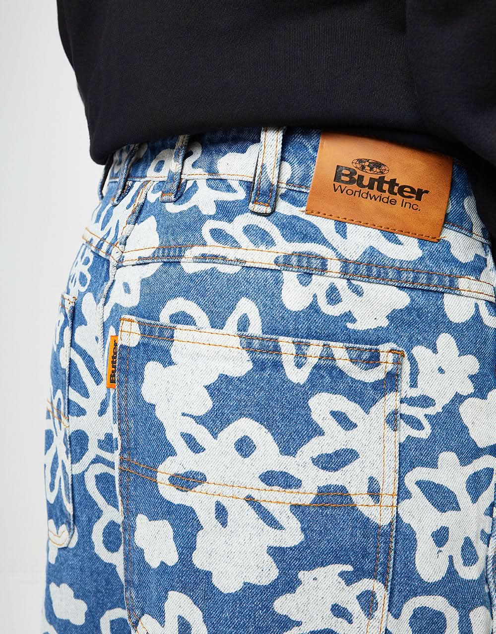 Butter Goods Flowers Denim Pant - Washed Indigo