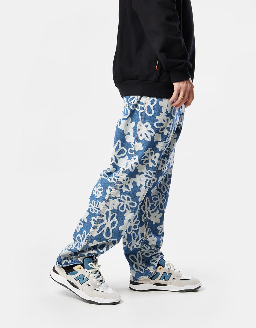 Butter Goods Flowers Denim Pant - Washed Indigo