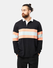 Polo Santa Cruz Vista Strip L/S - Nero lavato