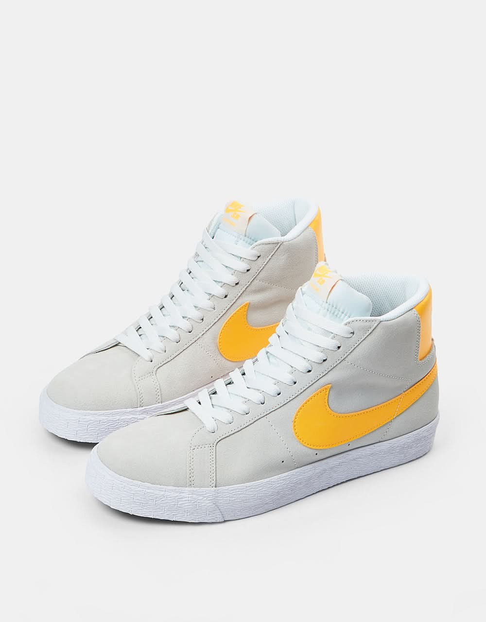 Scarpe da skate Nike SB Zoom Blazer Mid - Bianco Summit/Arancio Laser-Bianco Summit