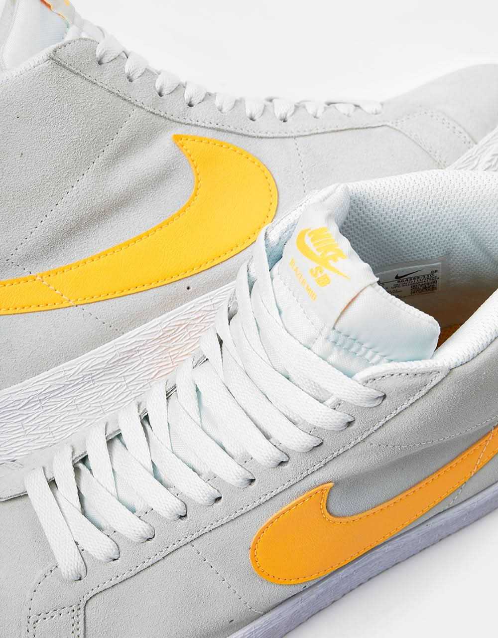 Scarpe da skate Nike SB Zoom Blazer Mid - Bianco Summit/Arancio Laser-Bianco Summit