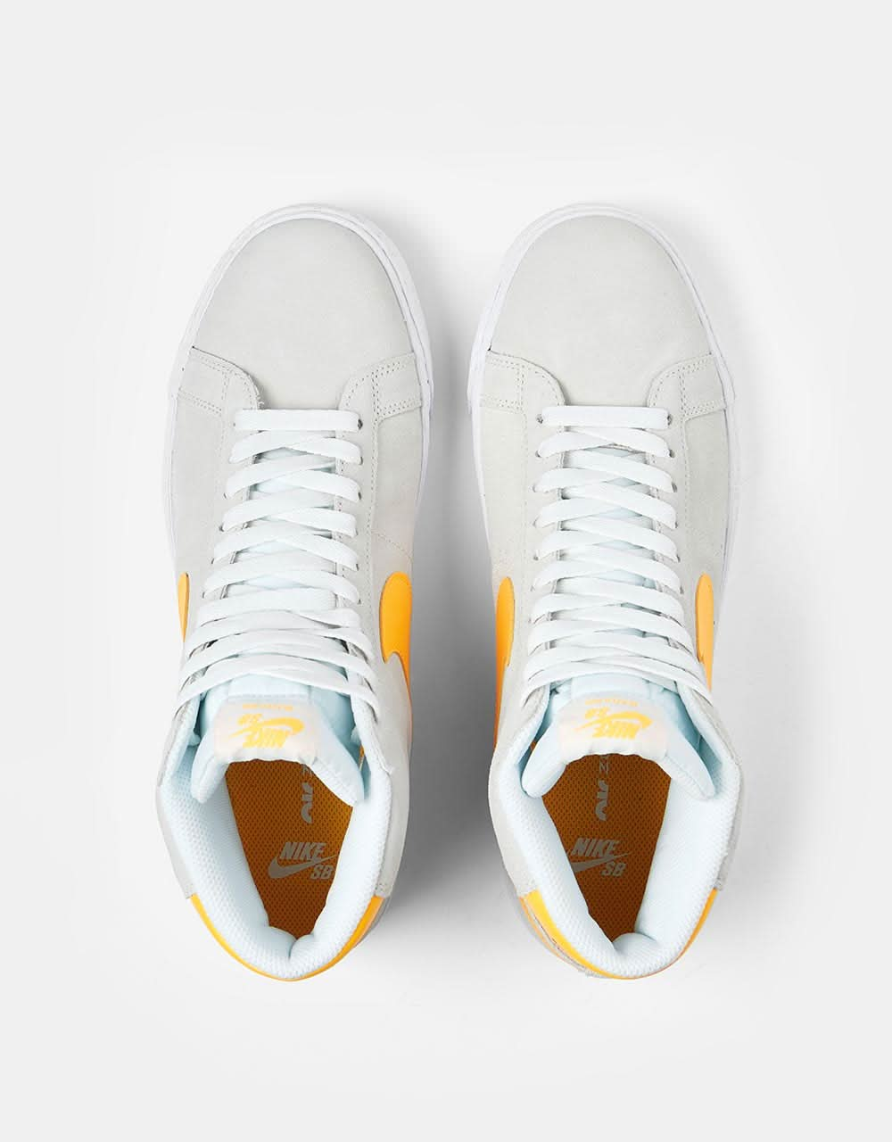 Nike SB Zoom Blazer Mid Skate Shoes - Summit White/Laser Orange-Summit White