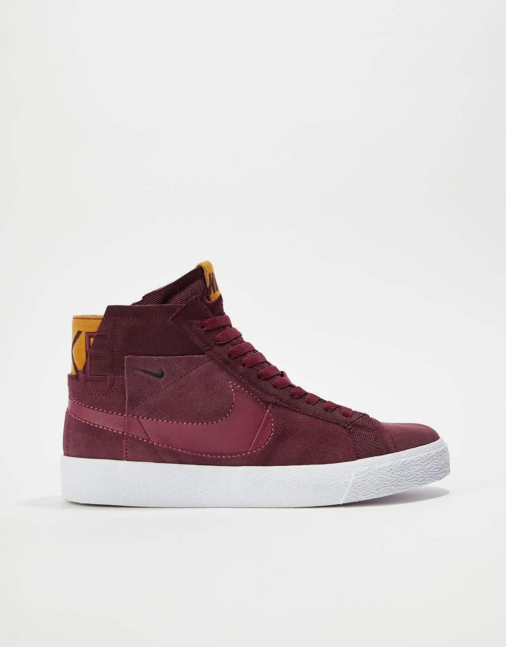 Nike SB Zoom Blazer Mid Premium zapatos de skate - Granate noche/Palisandro-Granate noche-Blanco