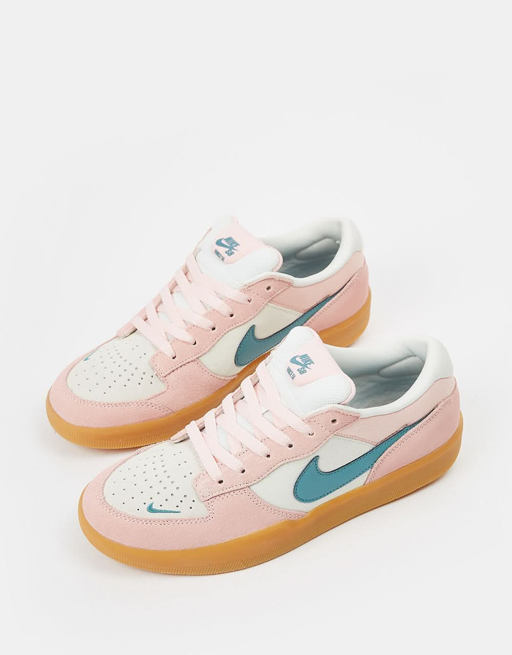 Nike SB Force 58 Skate Shoes - Phantom/Mineral Teal-Pink Bloom