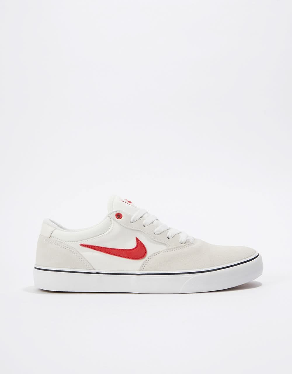 Nike SB Chron 2 Skate Shoes - Summit White/University Red-Phantom