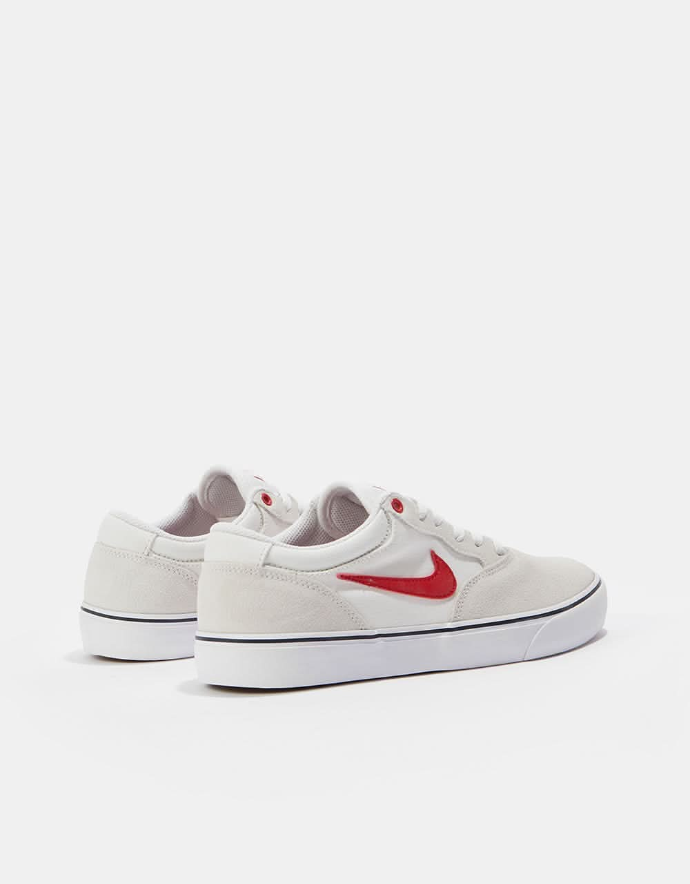 Nike SB Chron 2 Skate Shoes - Summit White/University Red-Phantom