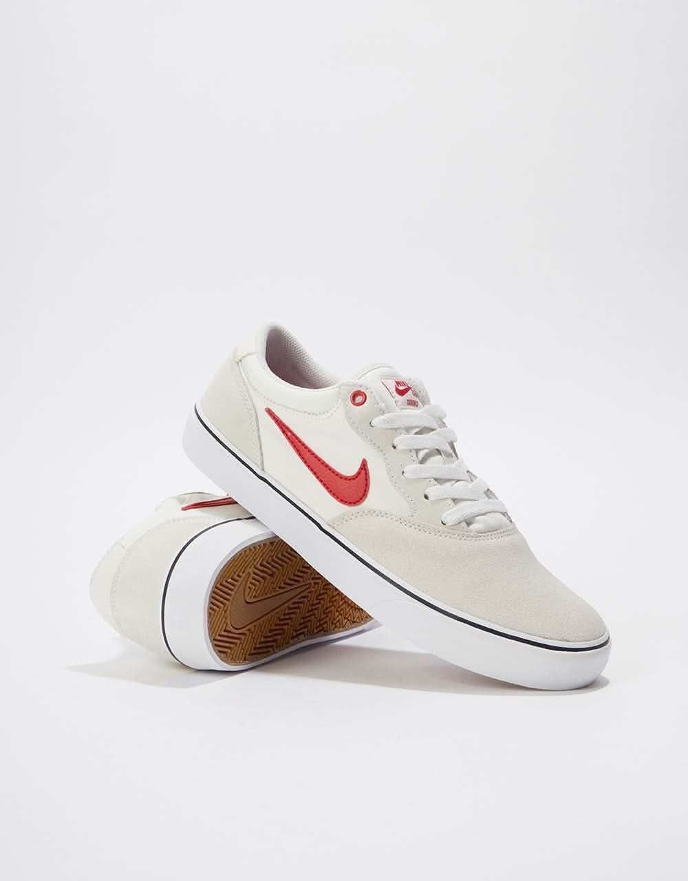 Nike SB Chron 2 Skate Shoes - Summit White/University Red-Phantom