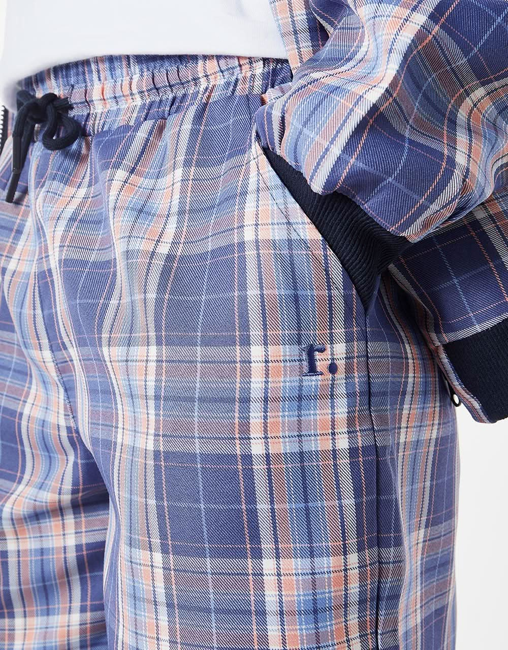 Pantaloncini da piscina Route One - Plaid Blu