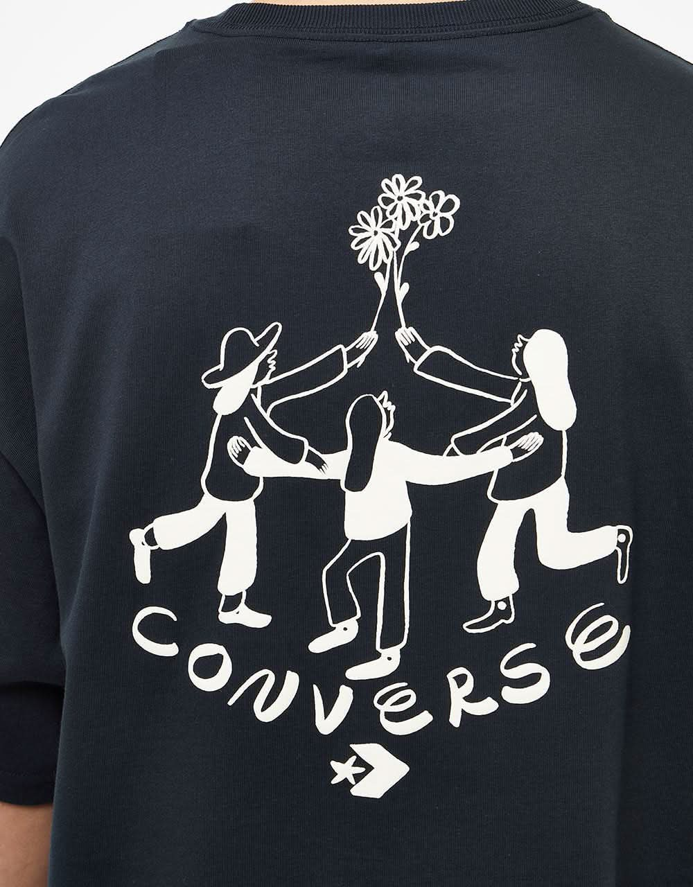 Converse Flower Friends T-Shirt - Black