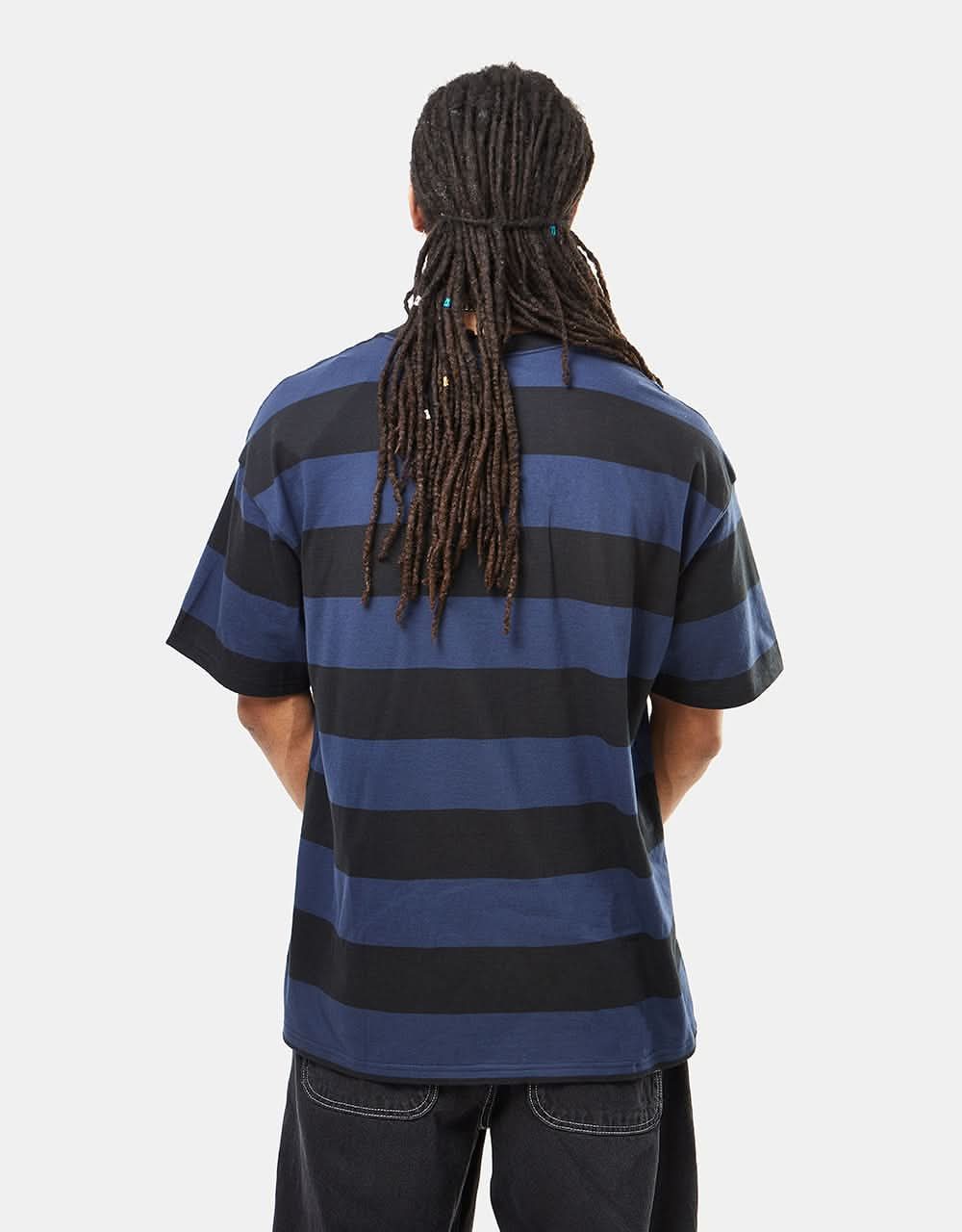 Nike SB Striped T-Shirt T-Shirt - Midnight Navy/Black/White