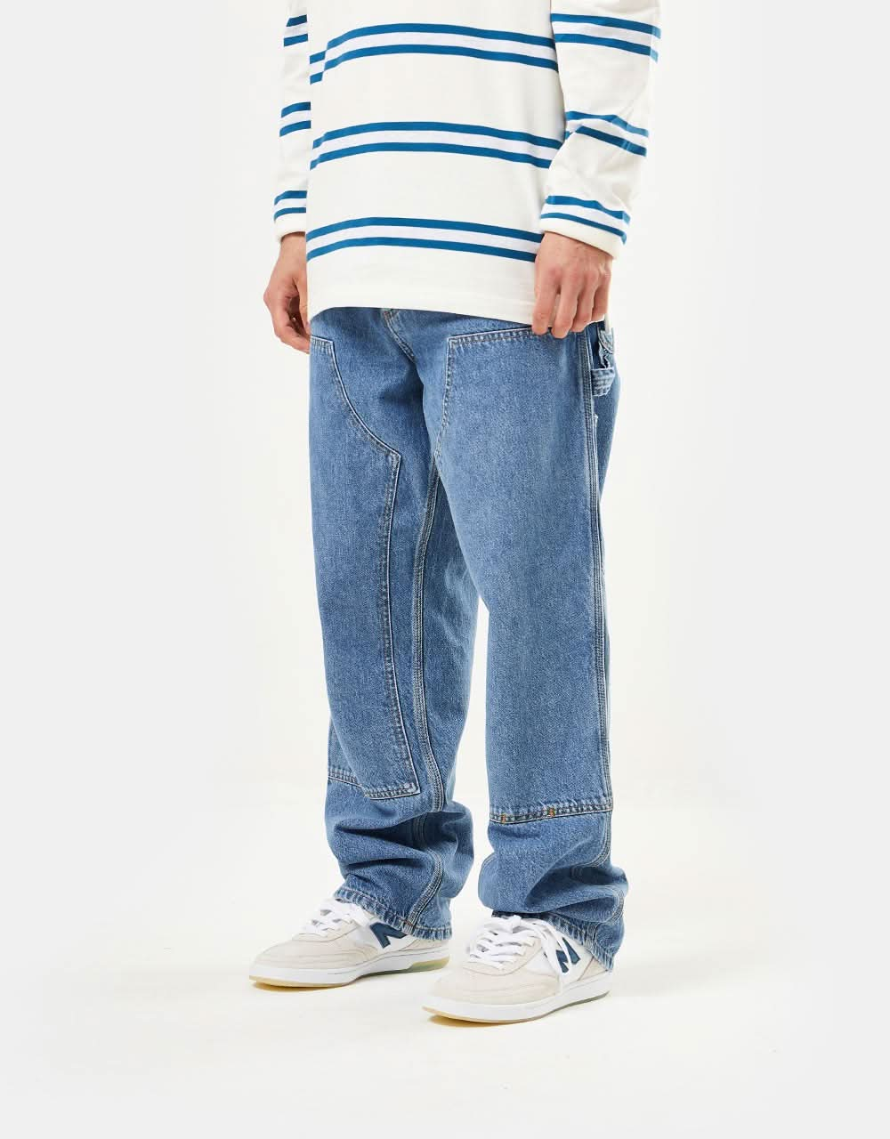 Carhartt WIP Double Knee Pant - Blue (Heavy Stone Washed)