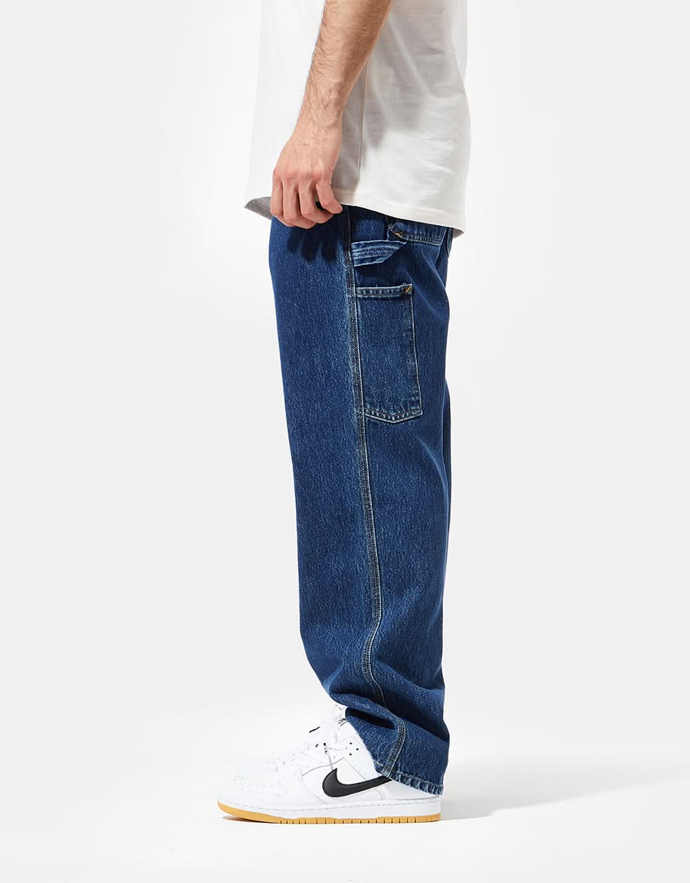 Pantalon Carhartt WIP Single Knee - Bleu (Stone Washed)