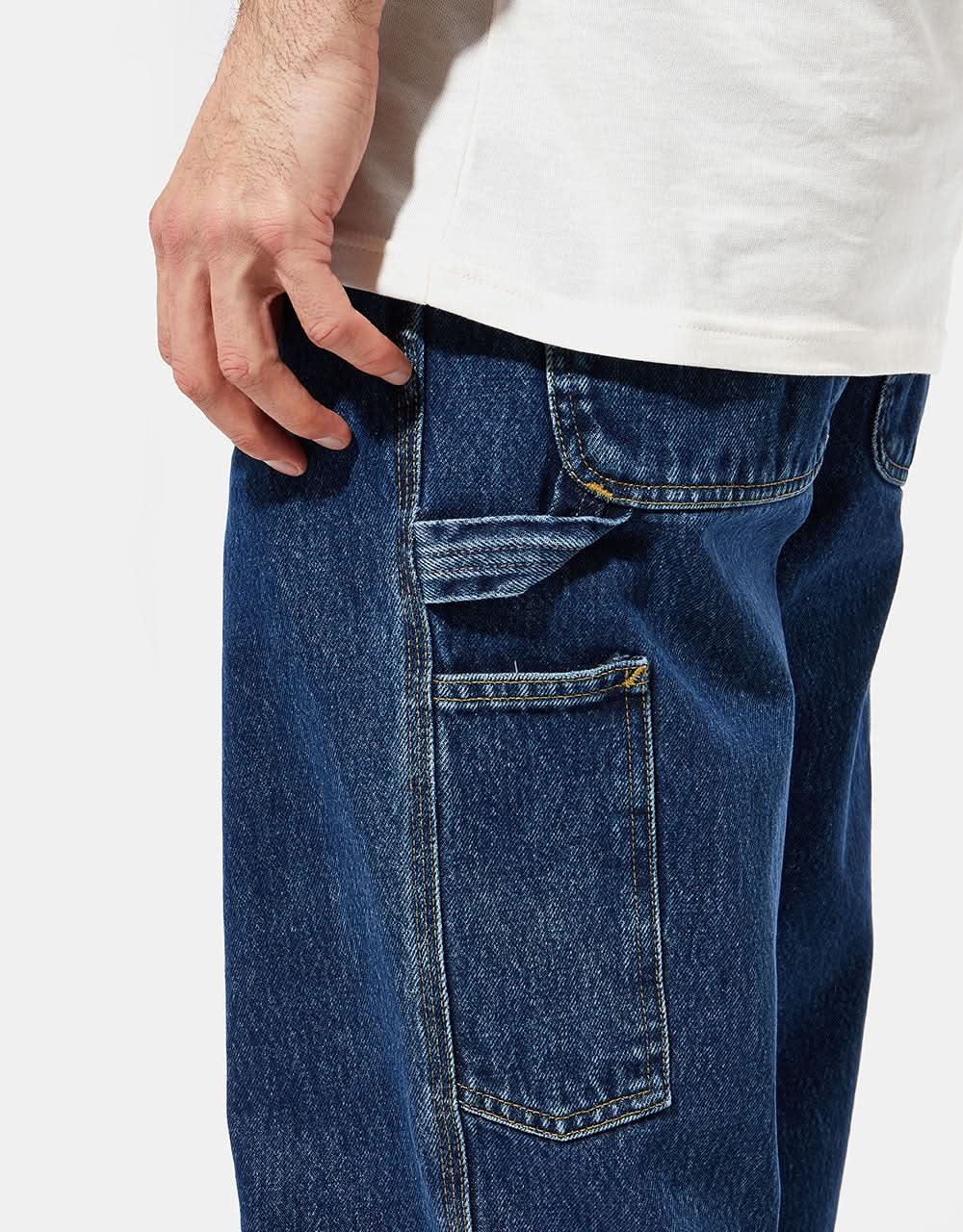 Pantalon Carhartt WIP Single Knee - Bleu (Stone Washed)