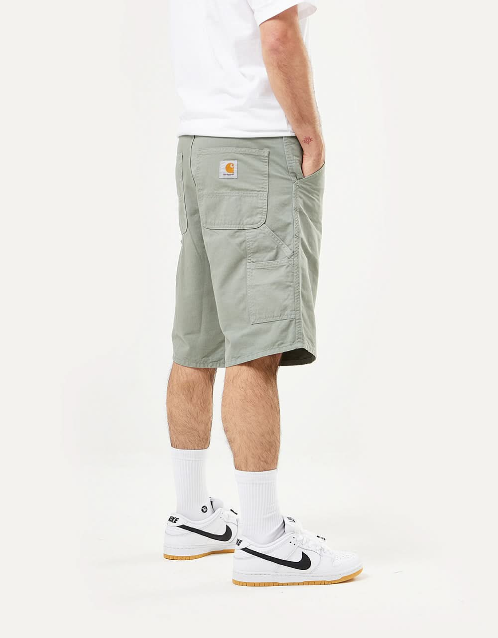 Carhartt WIP Single Knee Short – Yucca (stückgefärbt)