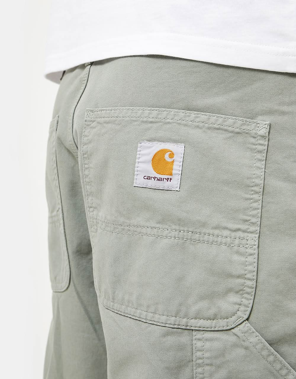 Short Carhartt WIP Single Knee - Yucca (teint en vêtement)