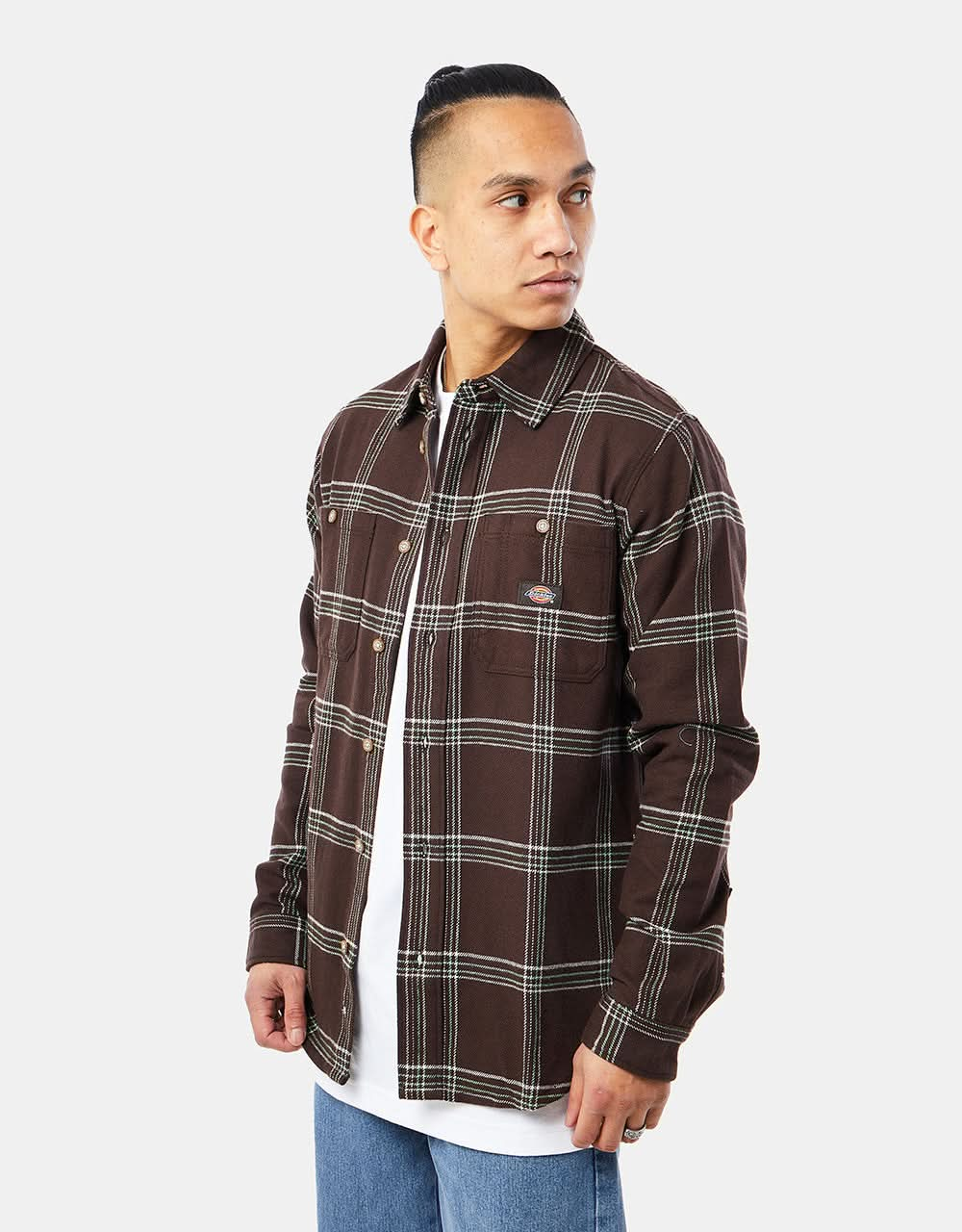 Dickies Warrenton L/S Shirt - Dark Brown