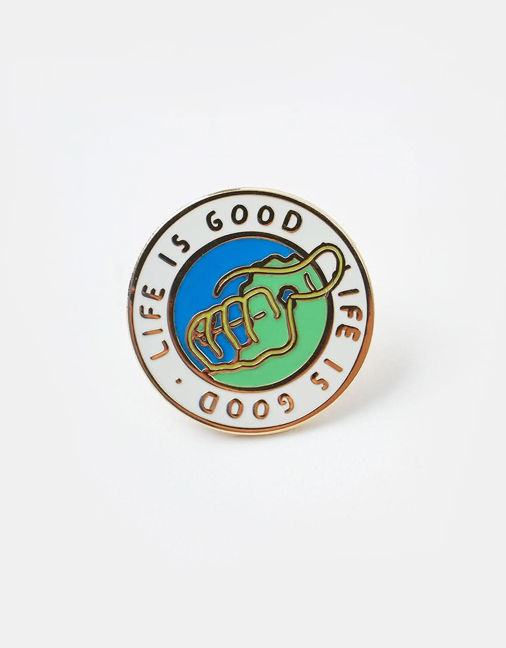 Route One Life Is Good Pin - Gold