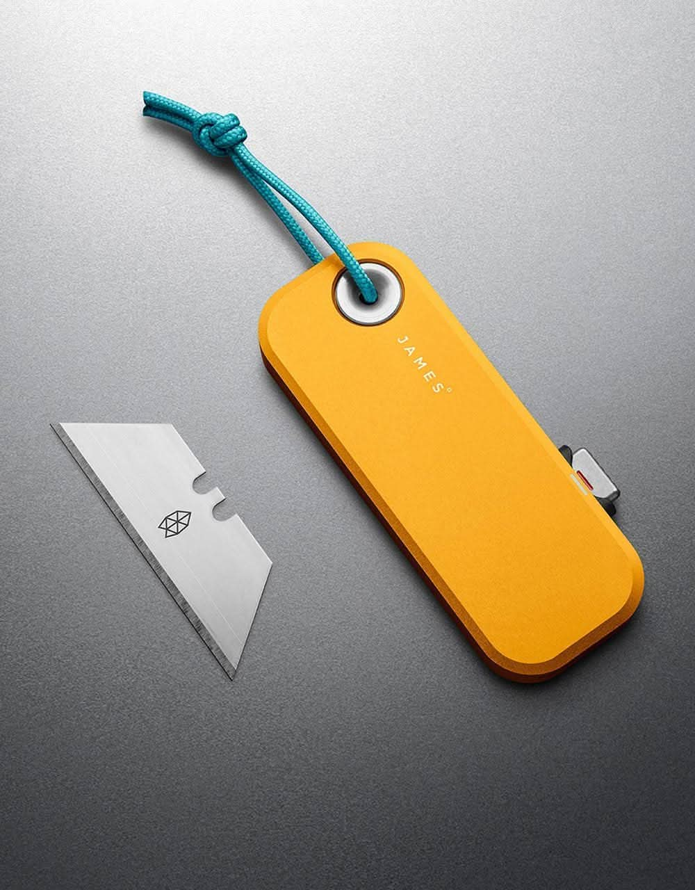 James The Palmer Utility Knife - Canary/Turquoise/Aluminium