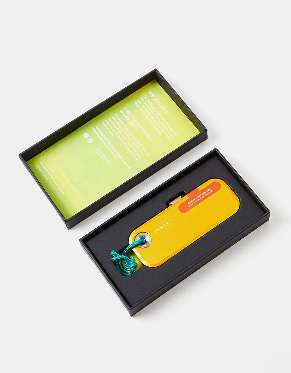 James The Palmer Utility Knife - Canary/Turquoise/Aluminium