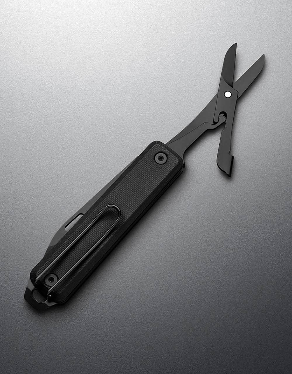 James The Ellis Pocket Knife - Black/Stainless/Straight