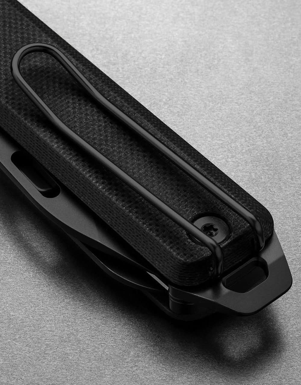 James The Ellis Pocket Knife - Black/Stainless/Straight