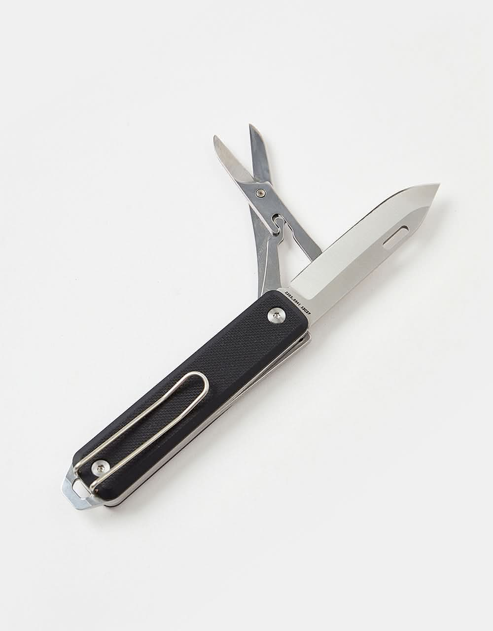 James The Ellis Pocket Knife - Black/Stainless/Straight