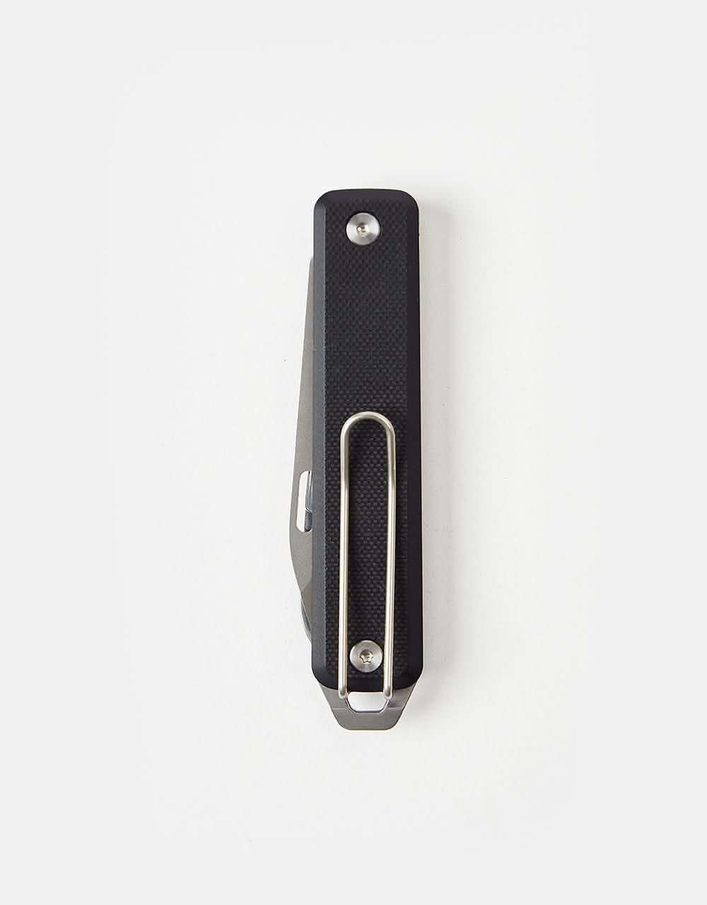 James The Ellis Pocket Knife - Black/Stainless/Straight