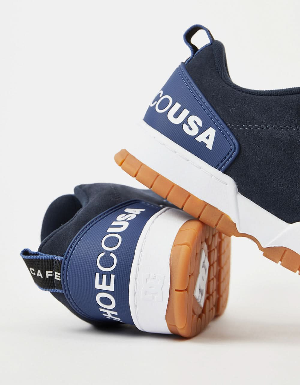 DC x Skateboard Café Clocker Skate Shoes - Navy/White/Gum