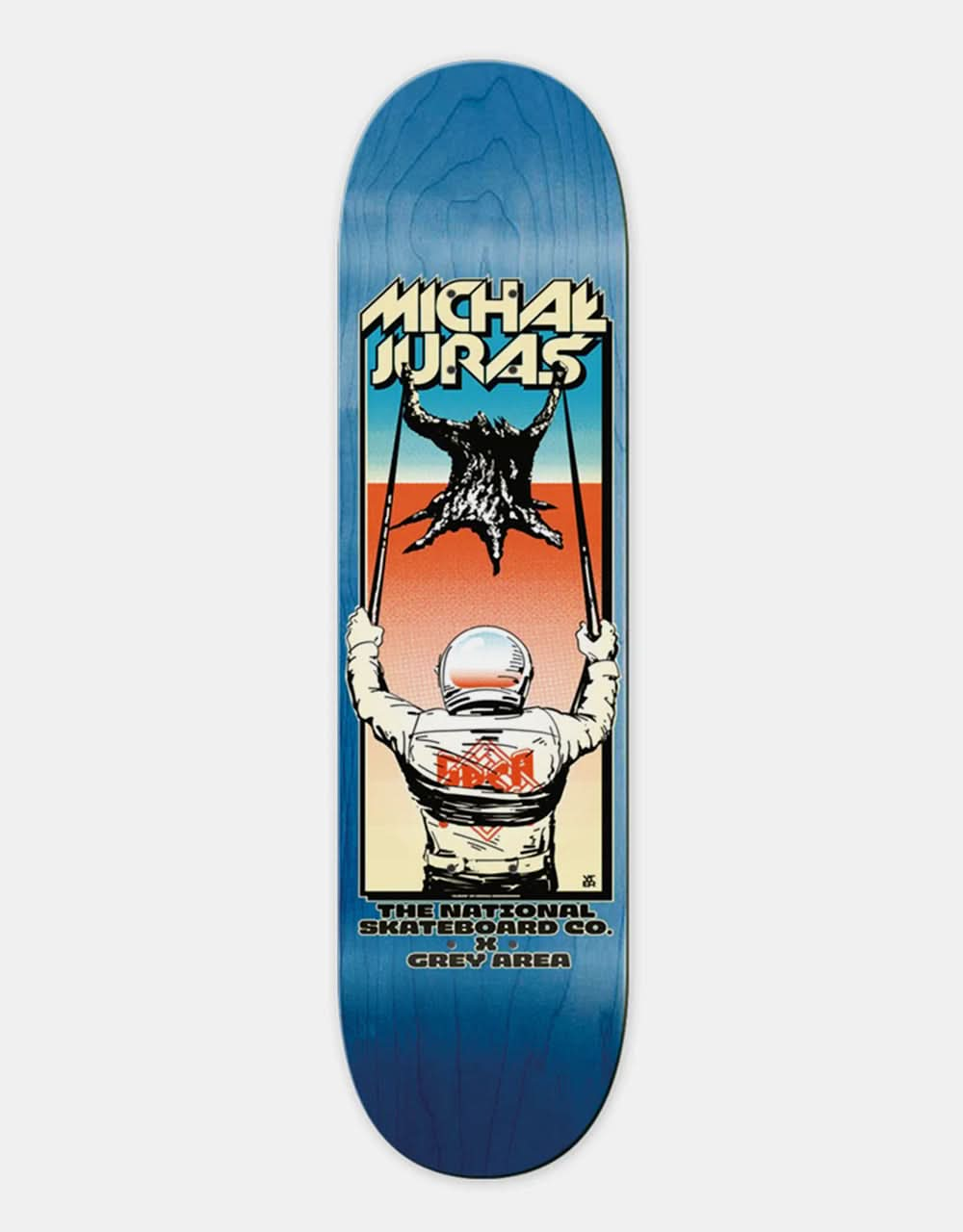 The National Skateboard Co. x Grey Area Juras Slingshot Skateboard Deck - 8.25"