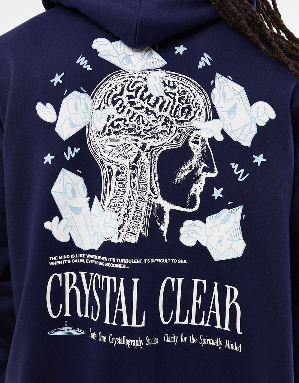 Sudadera con capucha Route One Crystal Clear - Azul marino