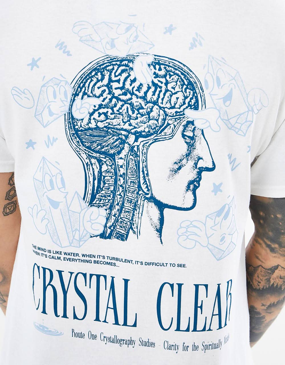 T-shirt Route One Crystal Clear - bianca