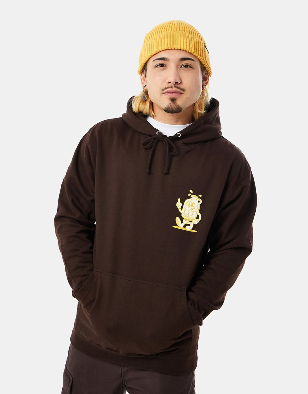 Route One Down The Hatch Pullover Hoodie - Hot Chocolate