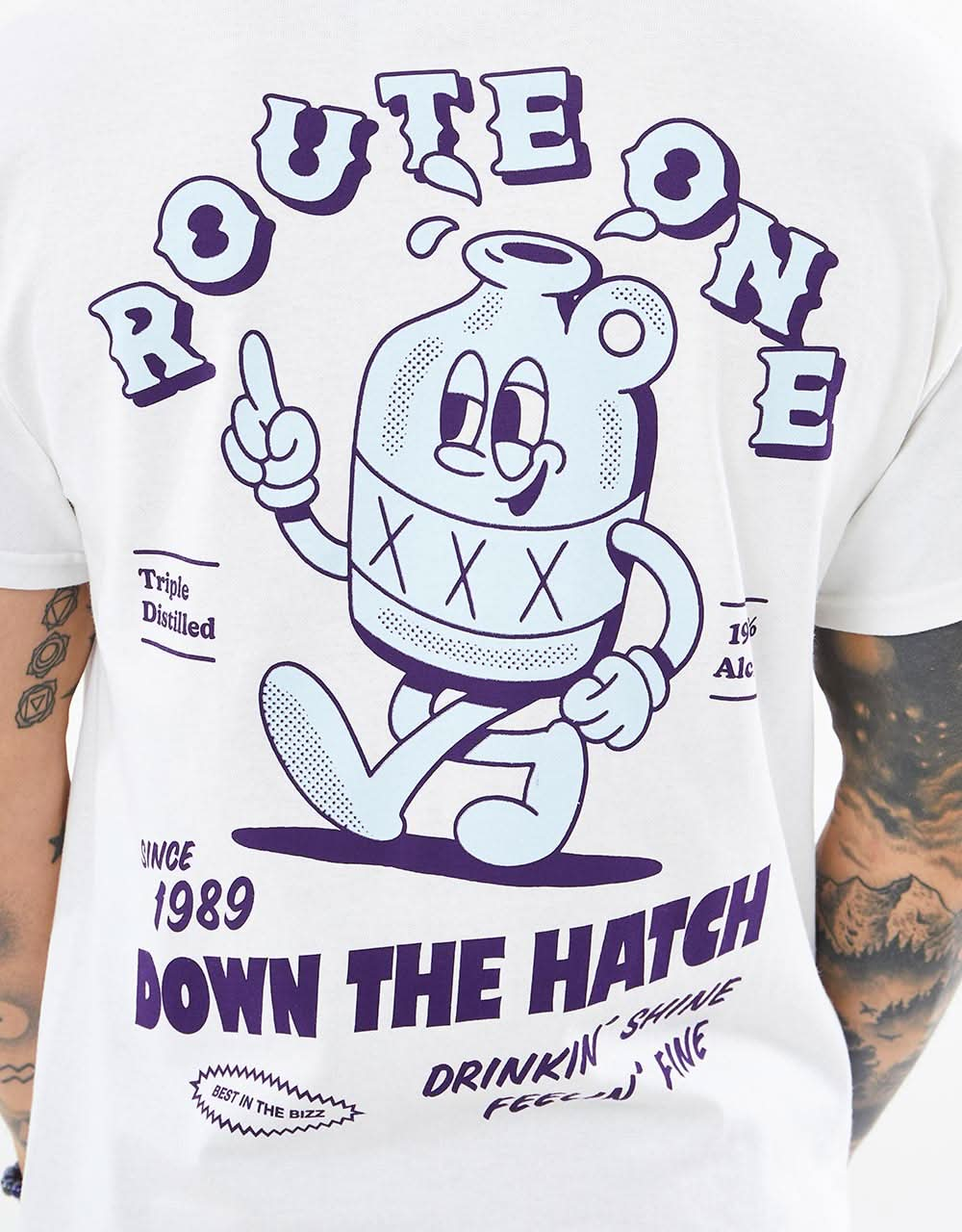 Route One Down The Hatch T-Shirt – Weiß