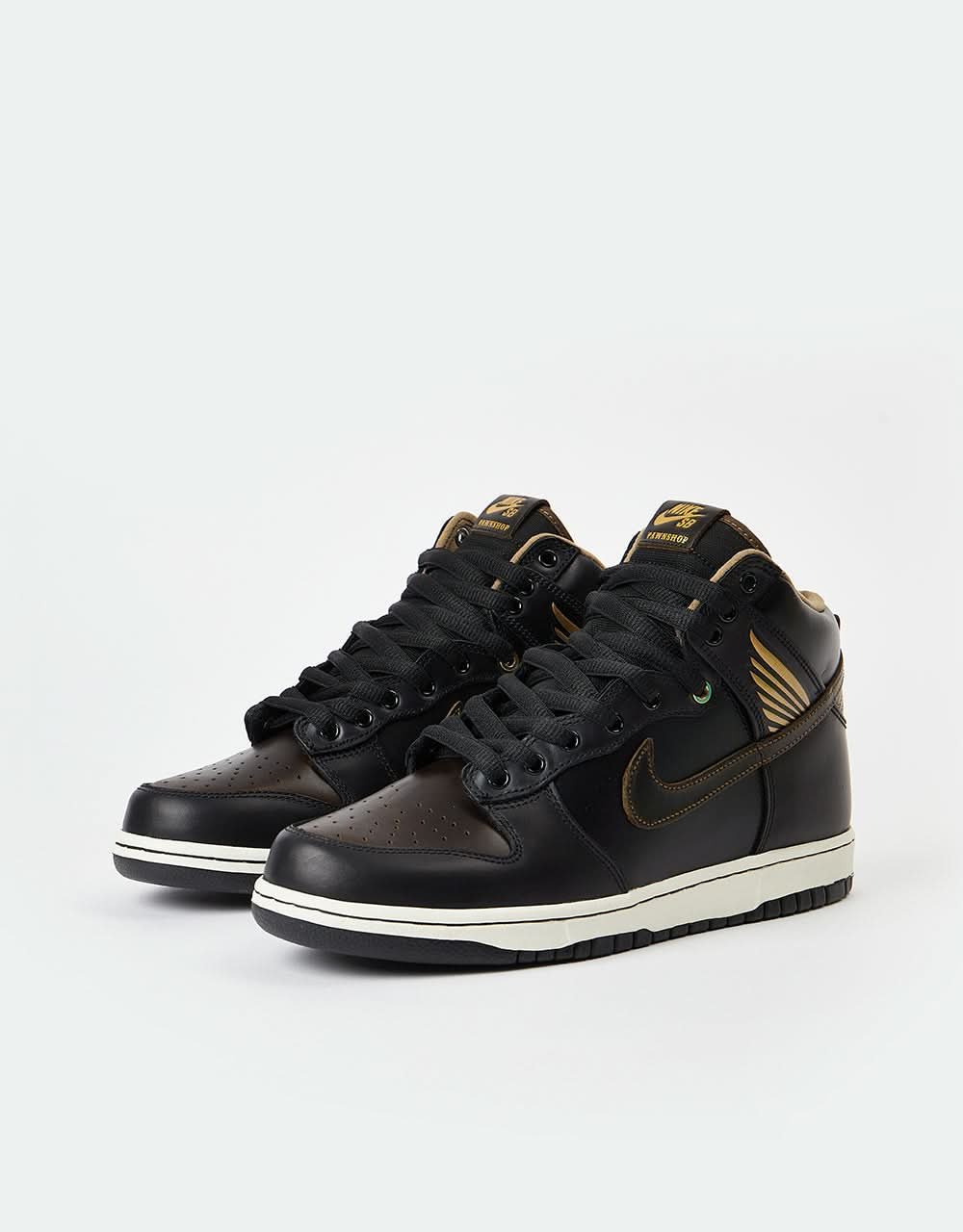 Nike SB 'Pawnshop' Dunk High OG QS Chaussures de skate - Noir/Noir-Or métallique