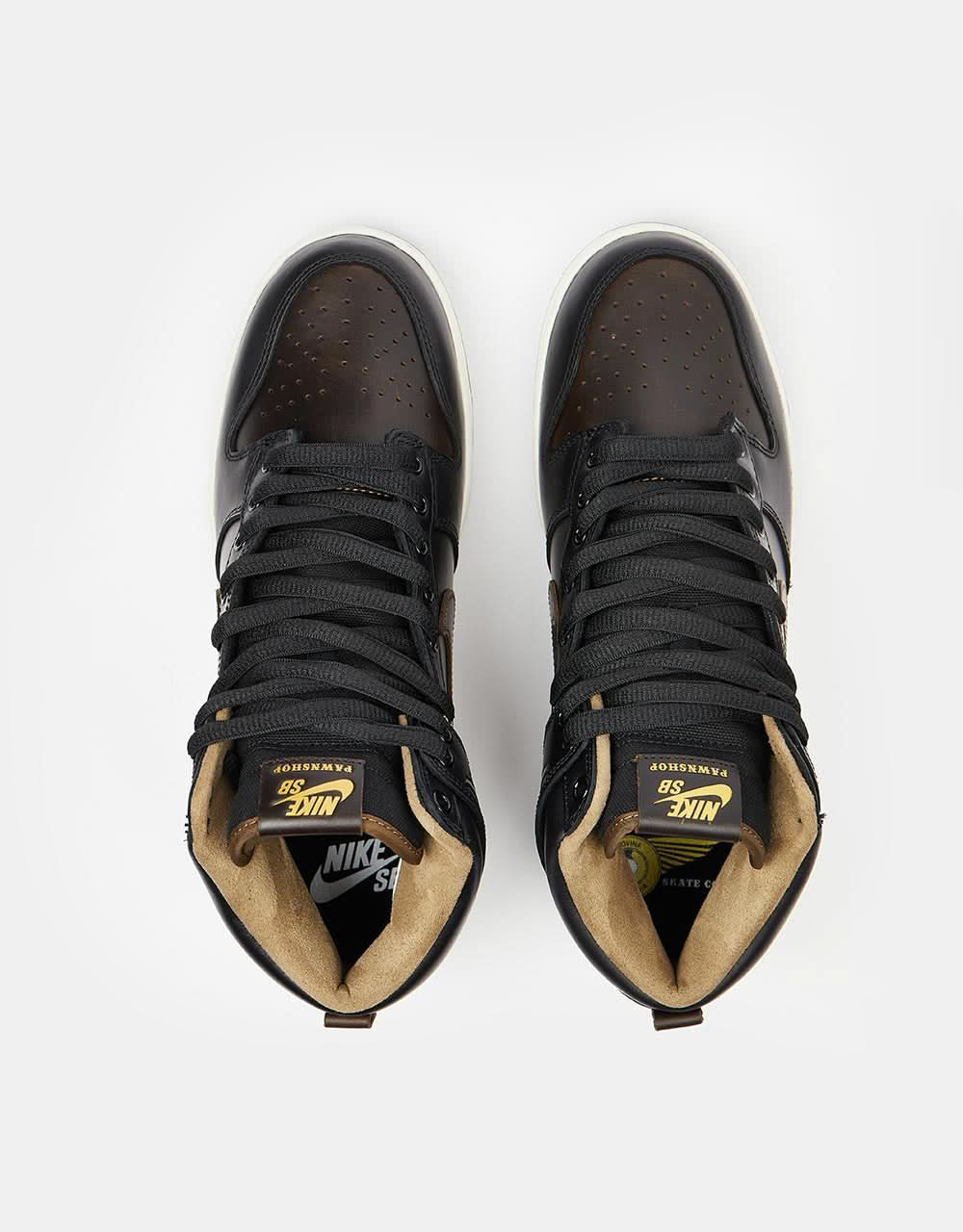 Scarpe da skate Nike SB 'Pawnshop' Dunk High OG QS - Nero/Nero-Oro metallizzato