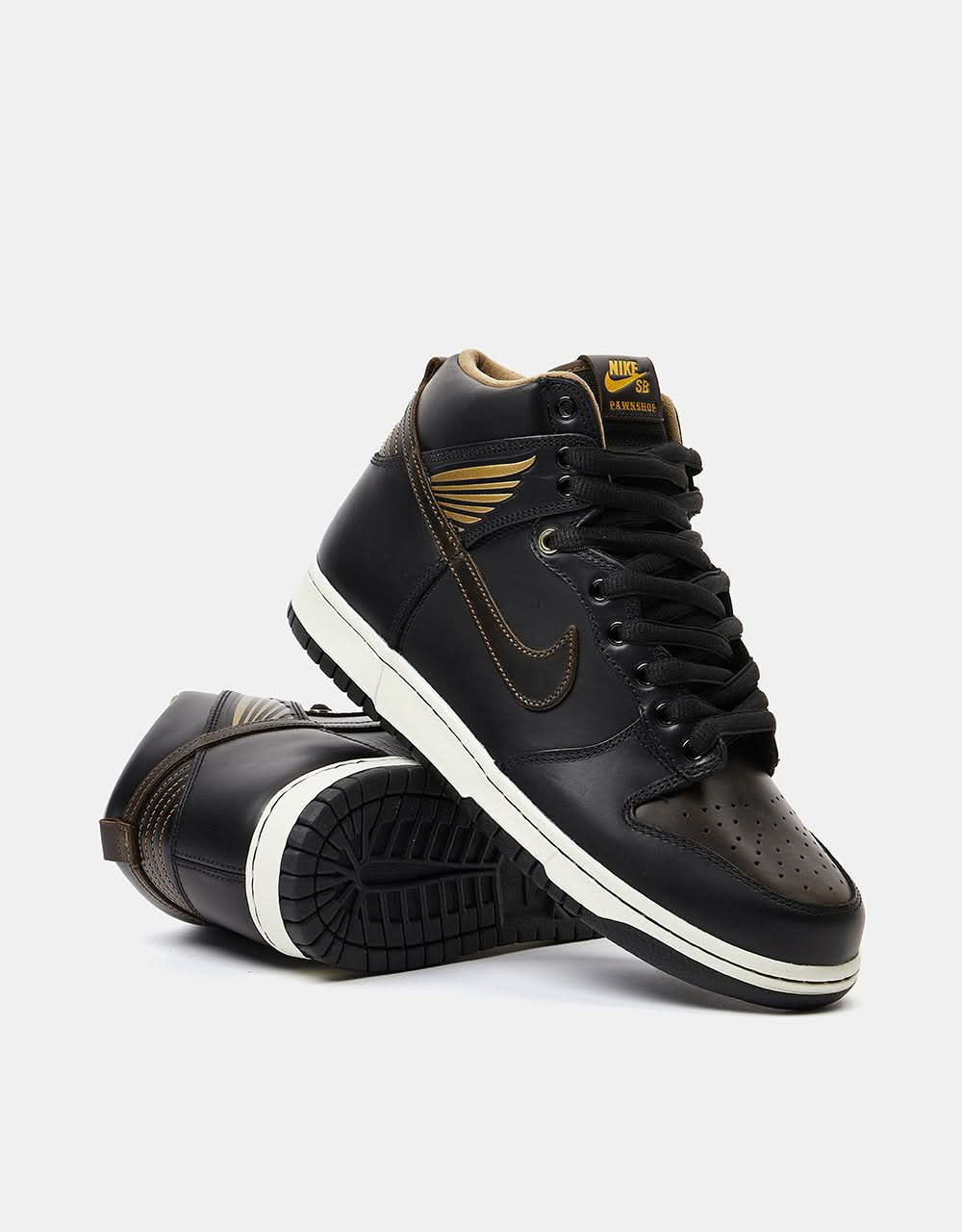 Scarpe da skate Nike SB 'Pawnshop' Dunk High OG QS - Nero/Nero-Oro metallizzato