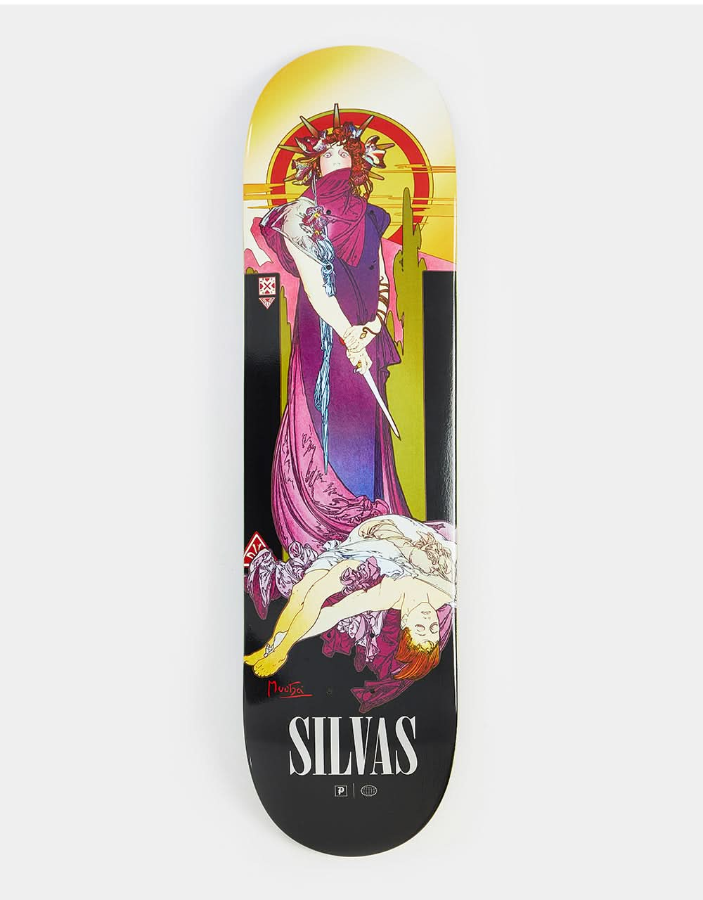 Primitive x Alphonse Mucha Silvas Tragedy Skateboard Deck - 8.25"