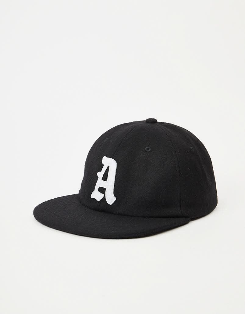 Ahead Worldwide Capital Wool Strapback Cap  - Black