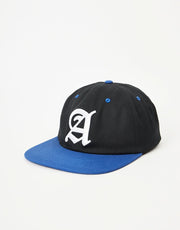 Ahead Worldwide Capital 3 Cotton Twill Strapback Cap - Black/Royal Blue