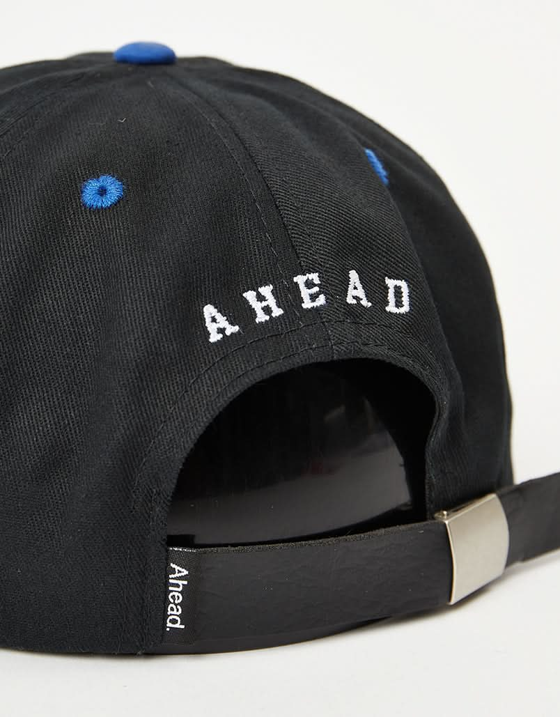 Ahead Worldwide Capital 3 Cotton Twill Strapback Cap - Black/Royal Blue