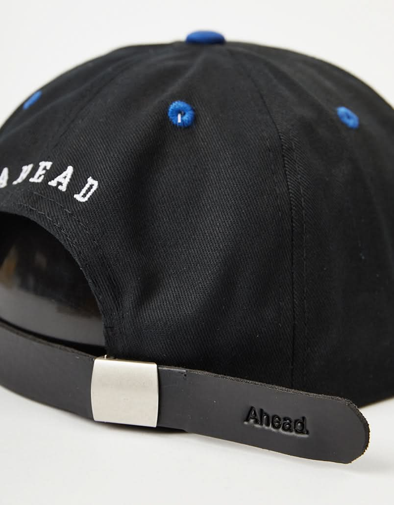 Ahead Worldwide Capital 3 Cotton Twill Strapback Cap - Black/Royal Blue