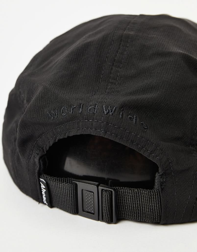 Ahead Worldwide 3M Stretch Nylon 5 Panel Strapback Cap - Black