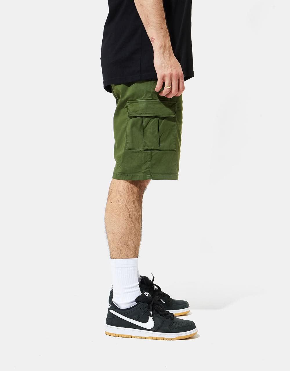 Route One Slim Cargo Shorts - Olive