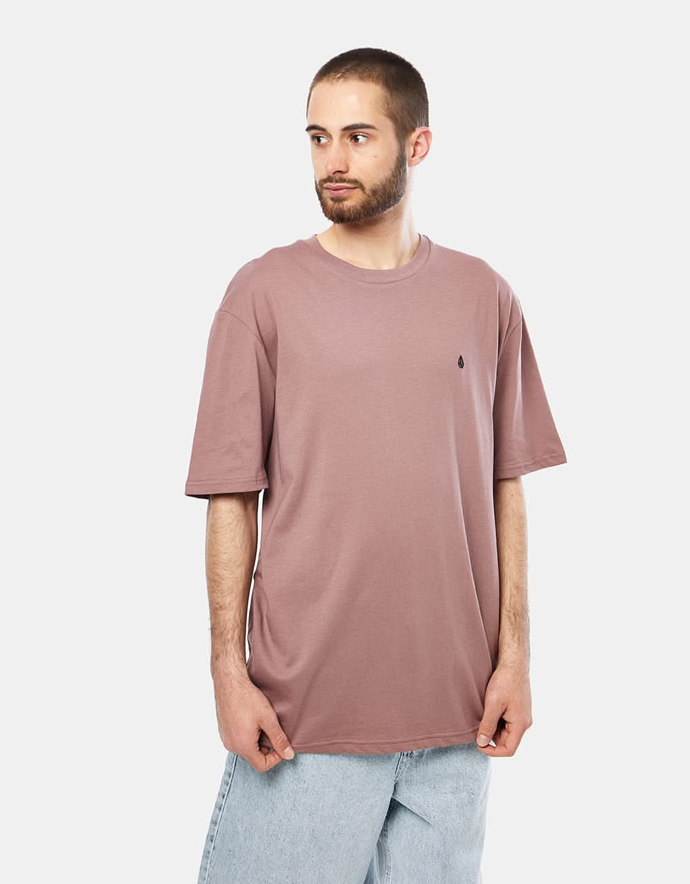 Volcom Stone Blanks Basic T-Shirt - Bordeaux Brown