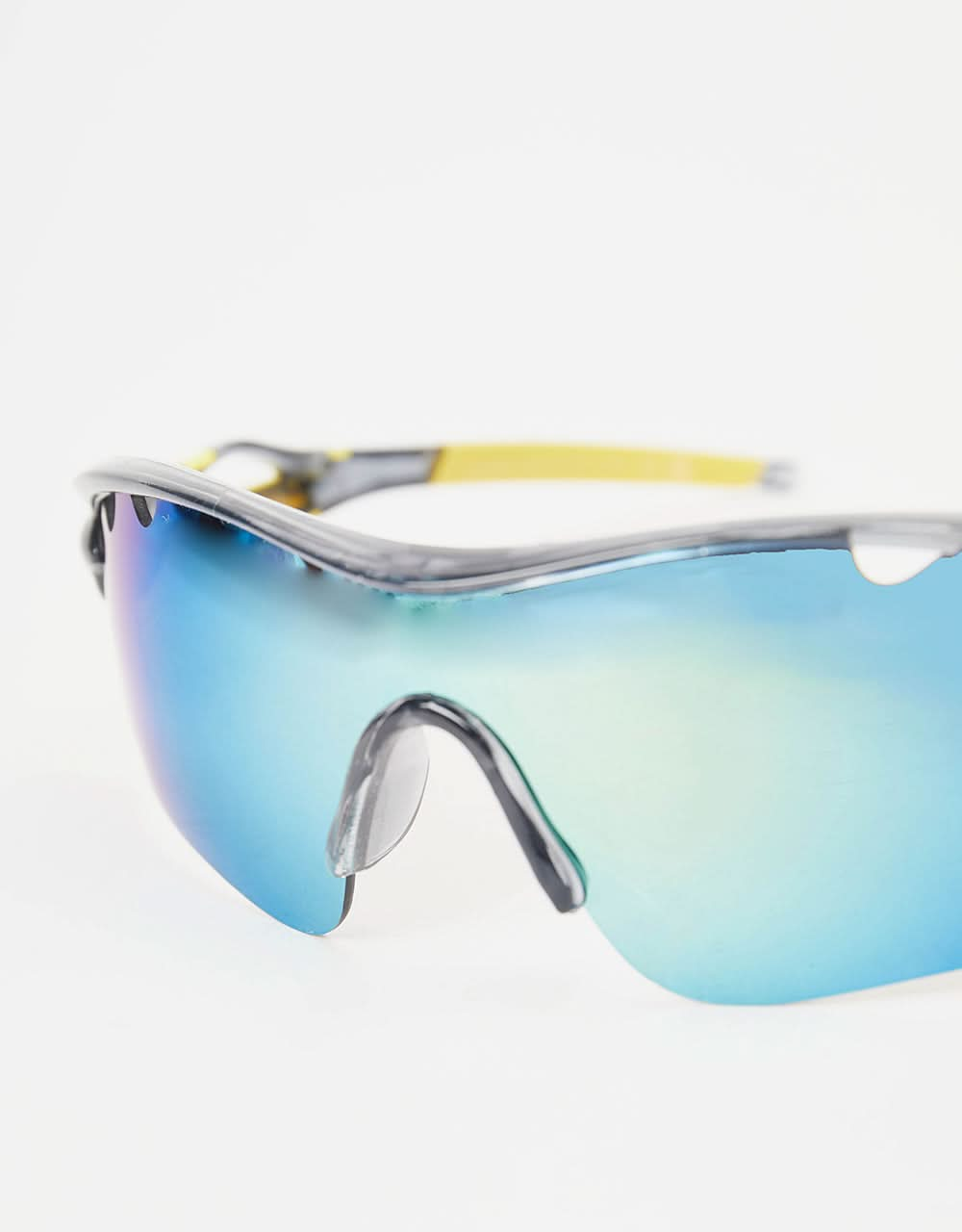 Route One Kenny Sunglasses - Yellow/Blue Mirror